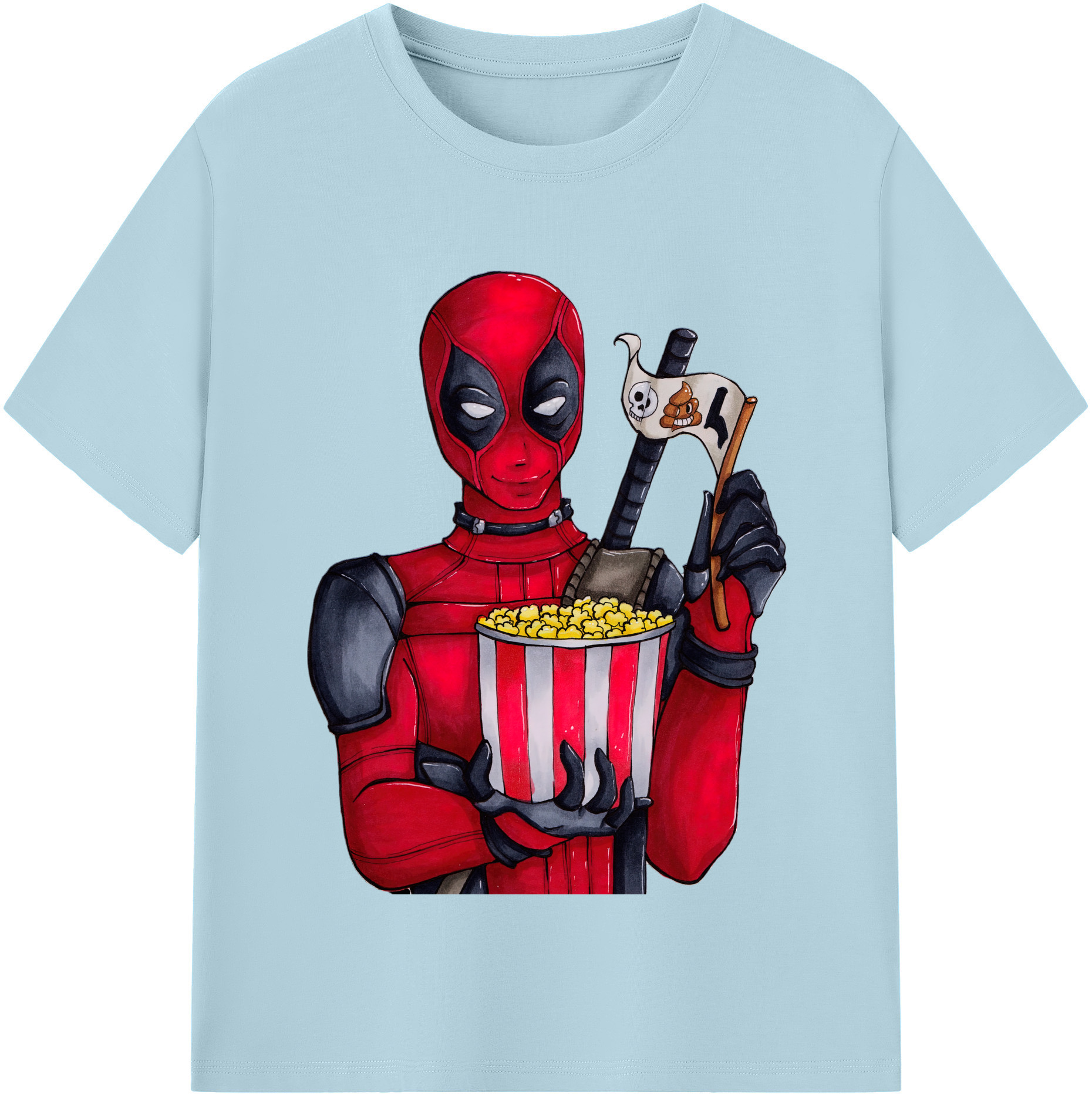 （画像用） Deadpool デッドプール 綿100％半袖Tシャツ（フロントプリント）